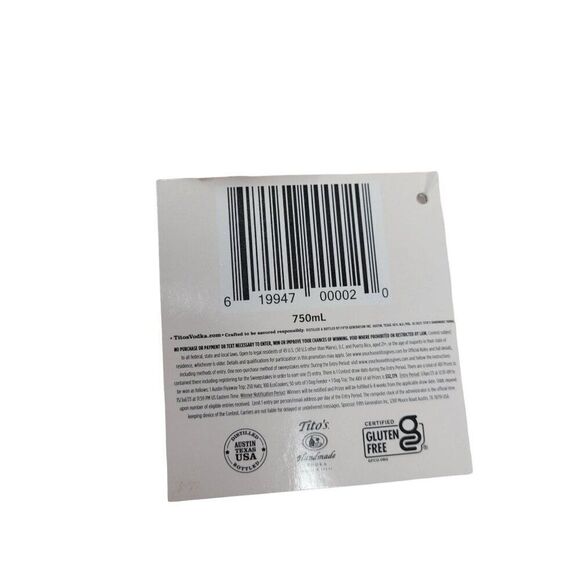 Tito's‎ Handmade Vodka Patriotic Burlap Bag Pouch Bottle Cover Gift Cheers USA - Picture 3 of 5